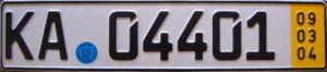niemieckie, żółte tablice rejestracyjne, Kurzzeit-KFZ-Kennzeichen